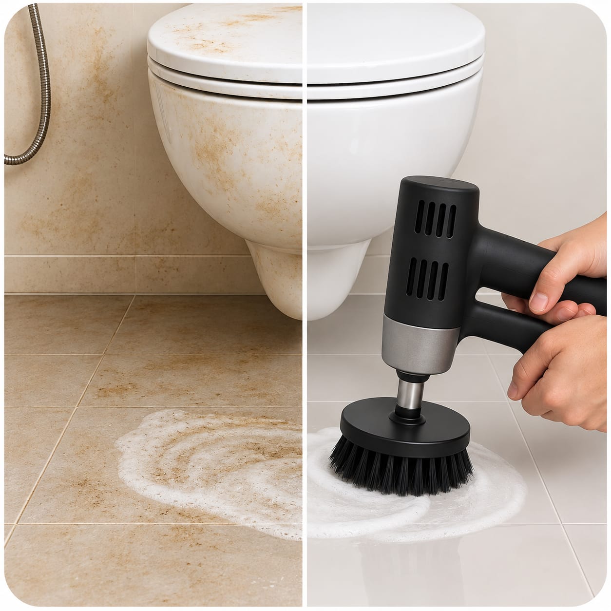 Intense bathroom cleaning