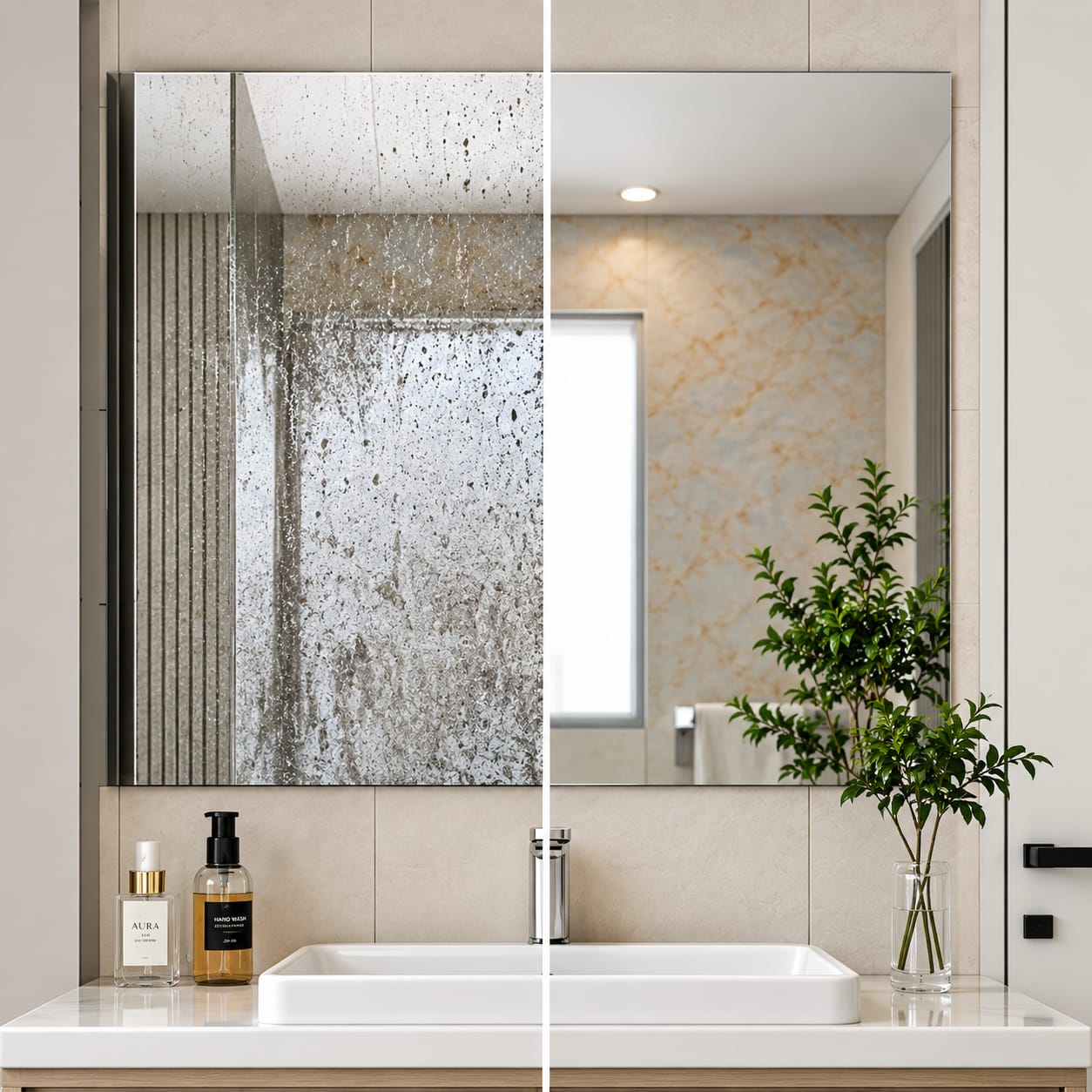 Mirror cleaning